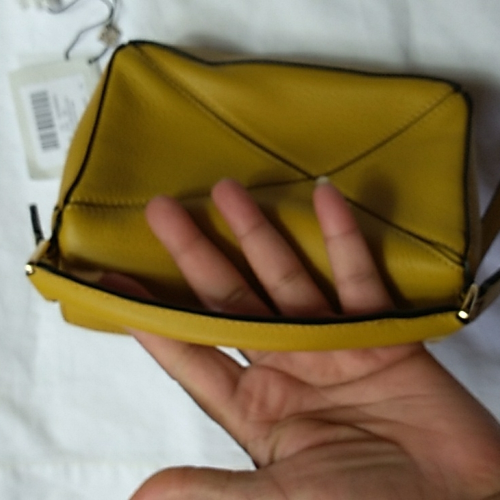 Loewe Mini Puzzle Bag in Mustard Yellow - Picture 4 of 14